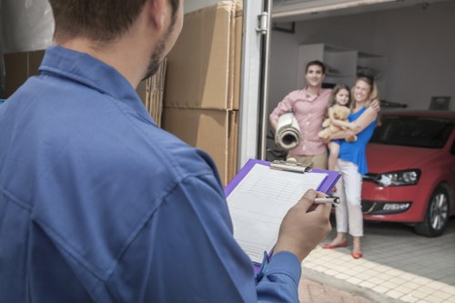 Commercial moving team handling office relocation in Battersea