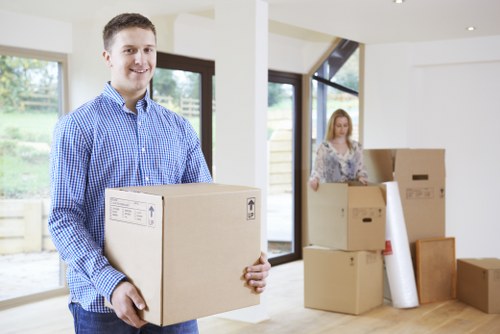 Removal van and moving crew supporting a Battersea residential or office move