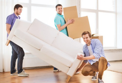Battersea removal van loaded with furniture and boxes for transport