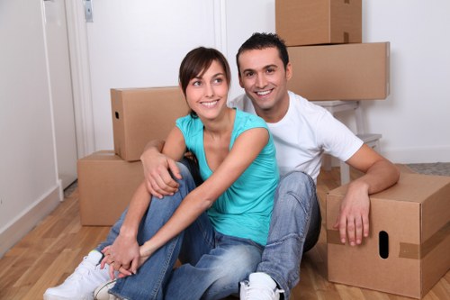 Customer reviewing a removal booking and quotation paperwork