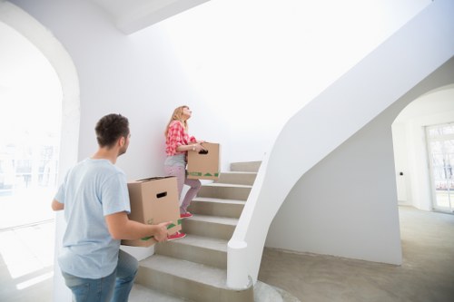 Moving van supporting a flat move near Battersea apartments