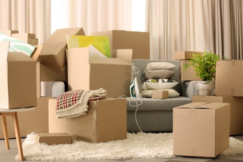Unpacking and organising items in a Battersea property