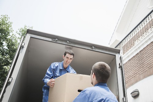 Carefully labelled moving boxes for fragile items in Battersea