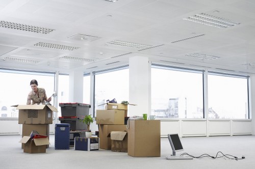 Packed student apartment ready for moving day in Battersea