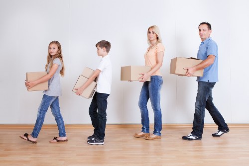 Battersea business relocation logistics with moving trucks